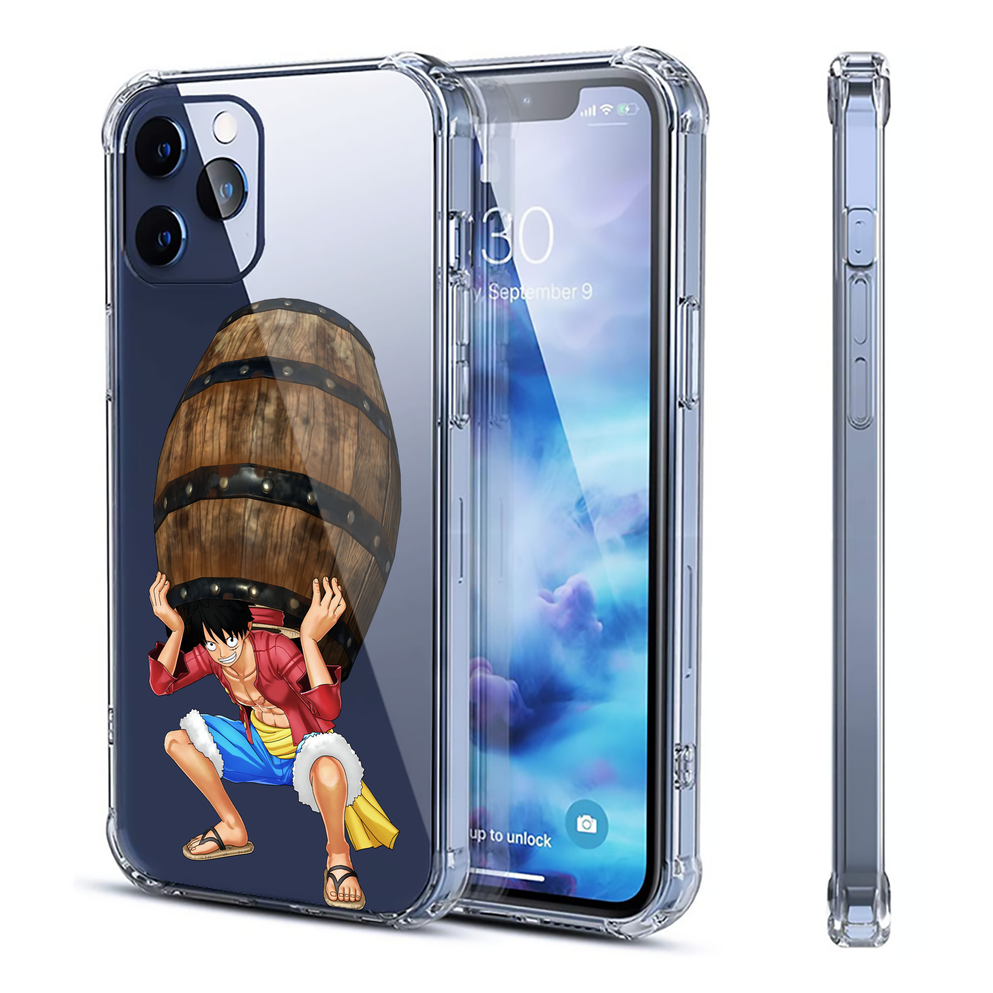 （画像用） ワンピース モンキー・D・ルフィ ONE PIECE Monkey D. Luffy 【iPhone 12シリーズ対応】透明スマホケース（クリアソフトケース）